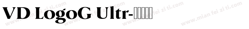 VD LogoG Ultr字体转换